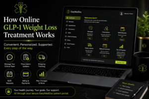 Online GLP-1 weight loss treatment consultation through EasyMedDoc patient portal